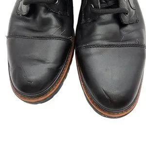 Zara Man Combat Boots Mens 41 Cap Toe Mid Winter Snow  Black Leather / Wool Zara | Shoes | Zara Man Combat Boots Mens 4 Cap Toe Mid  main image 2